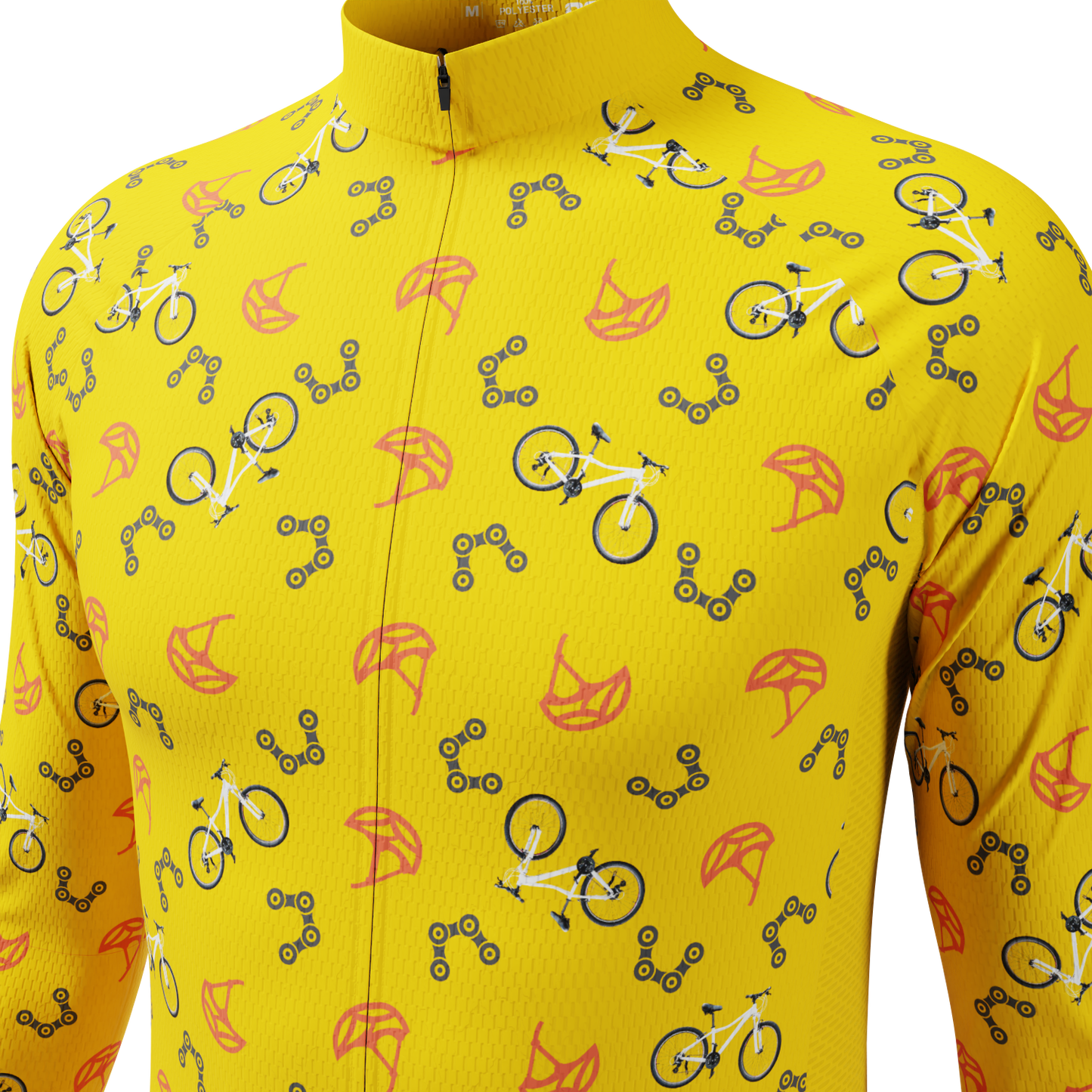 Men's Custom Bike & Helmets Design Personalized Long Sleeve Cycling Jersey