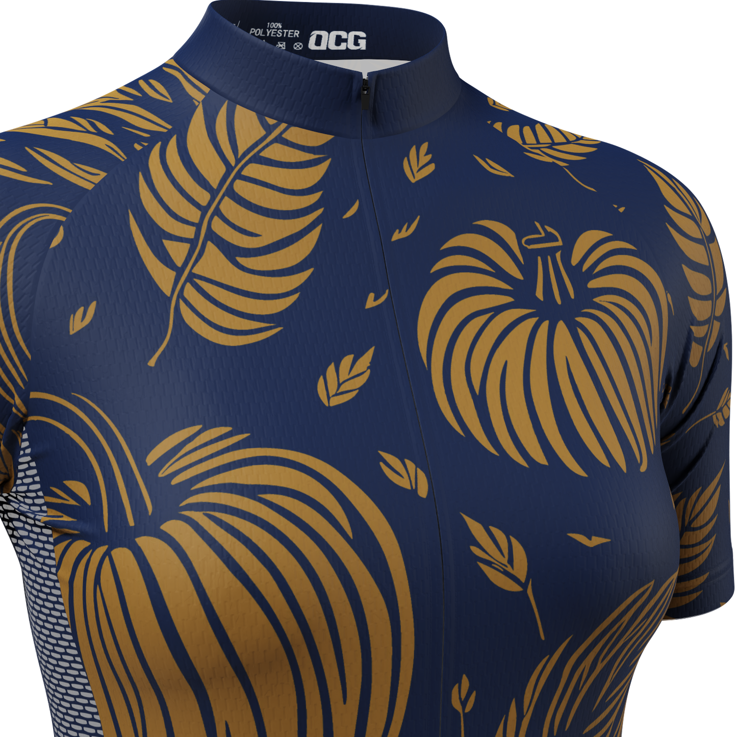 Women's Fall Pumpkins Short Sleeve Cycling Jersey