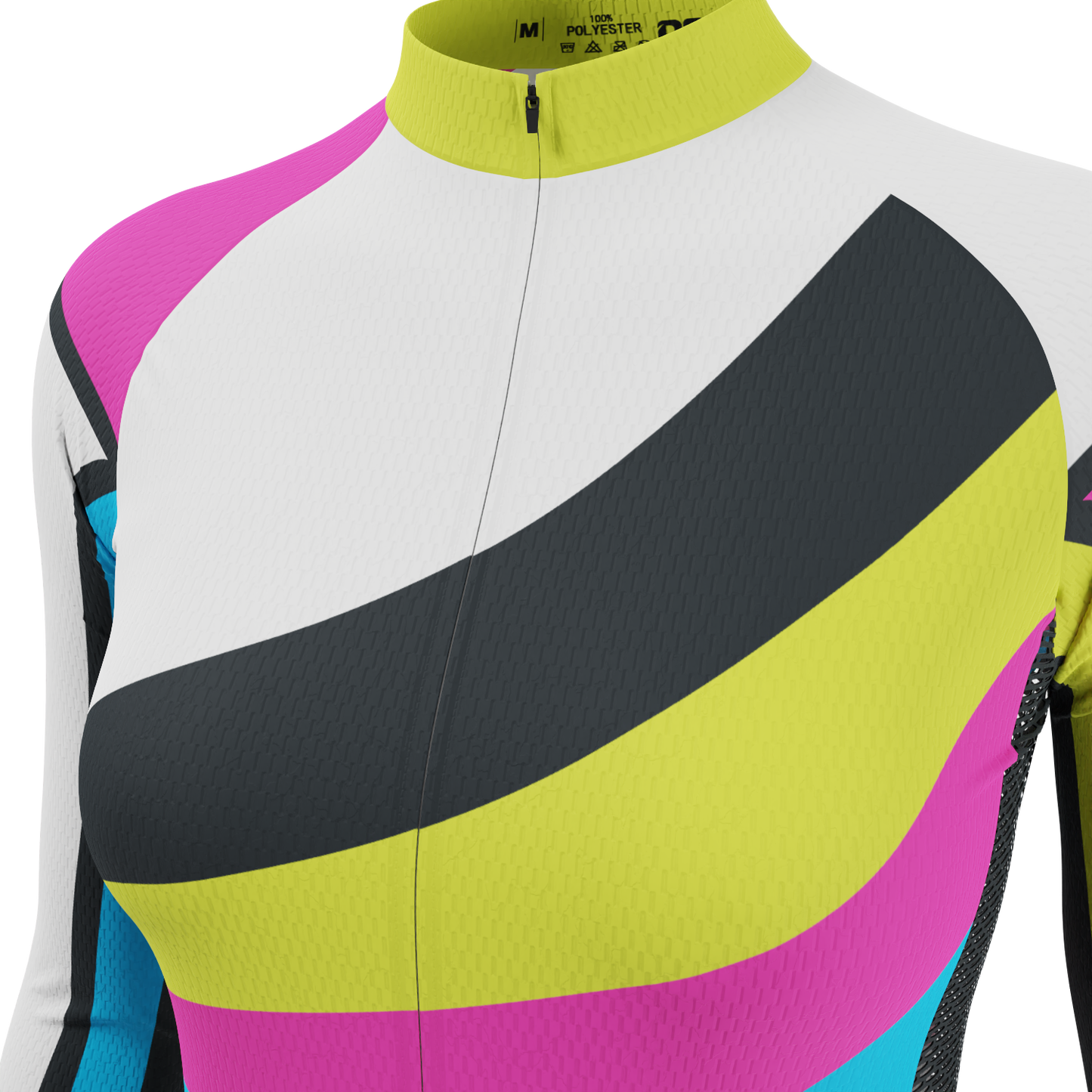 Women's Rainbow Swirl Long Sleeve Cycling Jersey
