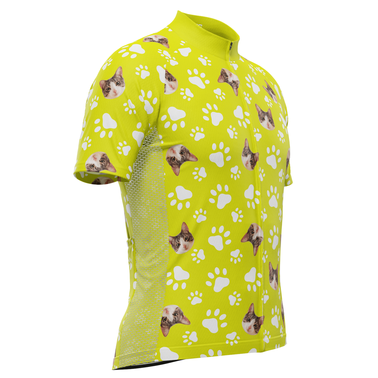 Men's Custom Pet Paws Design Personalized Short-Sleeve Cycling Jersey