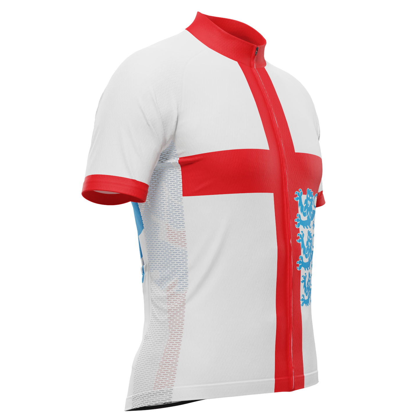 Men's Three Lions England National Flag Short Sleeve Cycling Jersey