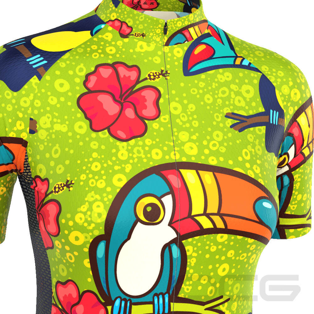 Women's Tucan Hibiscus Short Sleeve Cycling Jersey