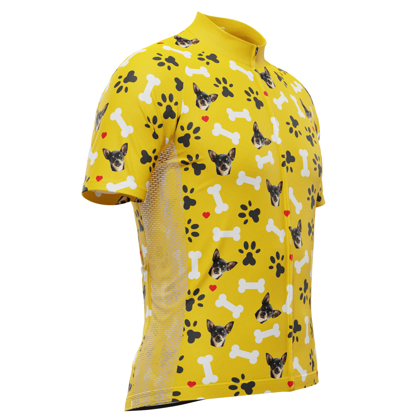 Men's Custom Pet Bones Design Personalized Short-Sleeve Cycling Jersey