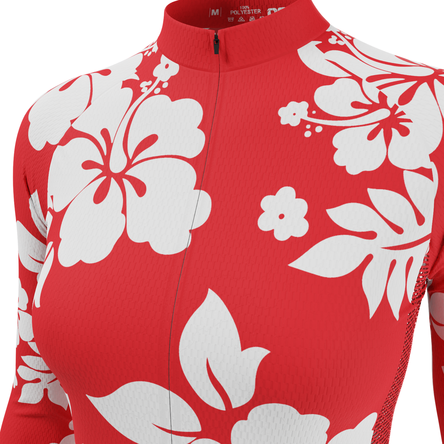 Women's Hawaiian Aloha Floral Long Sleeve Cycling Jersey