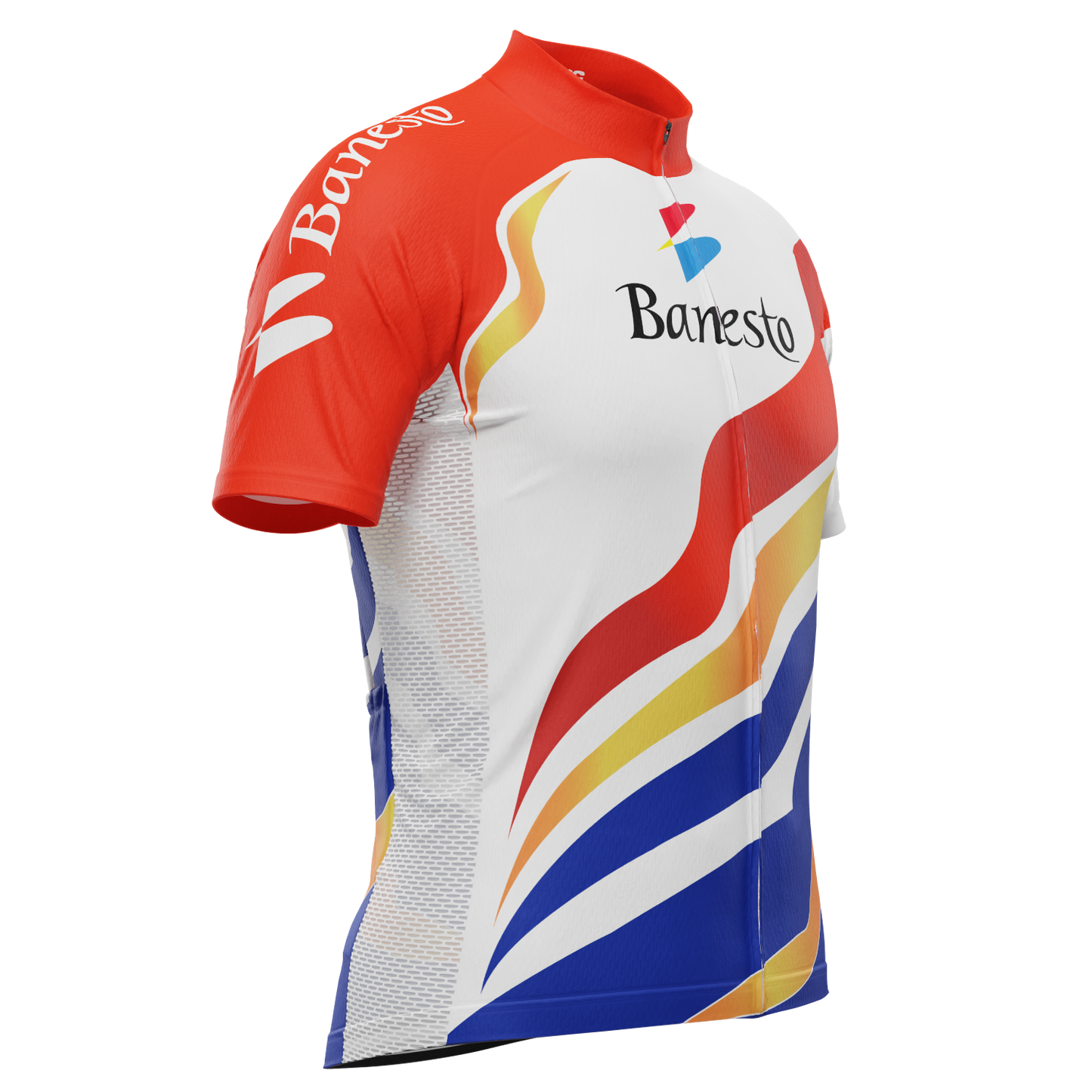 Men's Retro 1990 Banesto Short Sleeve Cycling Jersey