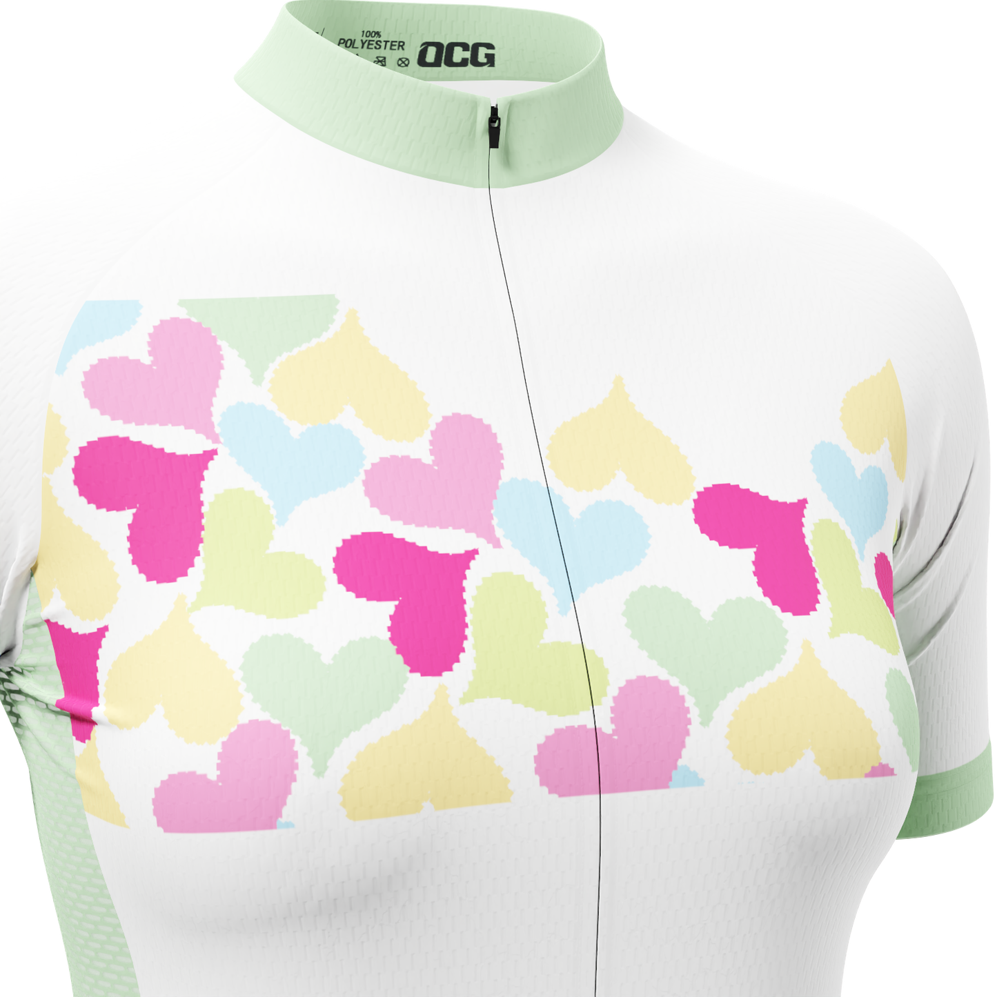 Women's Love & Hearts Short Sleeve Cycling Jersey
