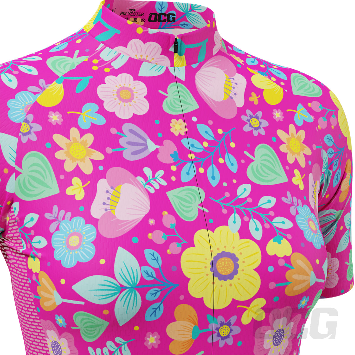 Women's Bouquet Floral Short Sleeve Cycling Jersey