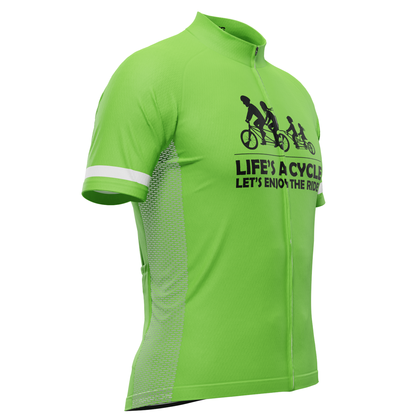 Men's Life's a Cycle, Let's Enjoy The Ride! Short Sleeve Cycling Jersey