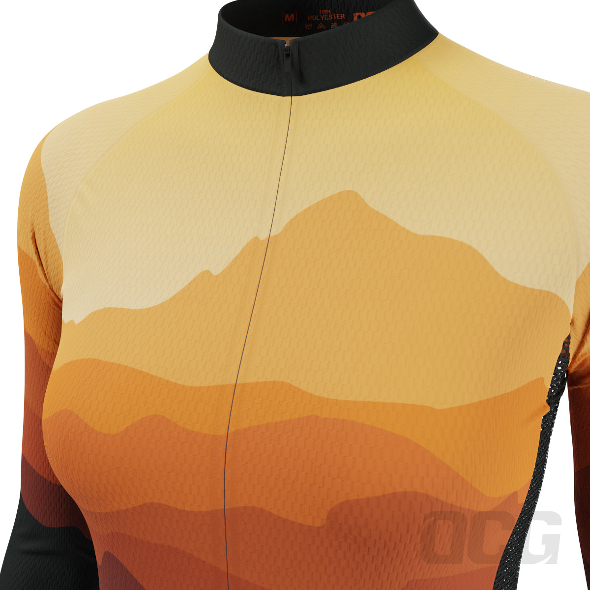 Women's Ride Free Sunset Long Sleeve Cycling Jersey