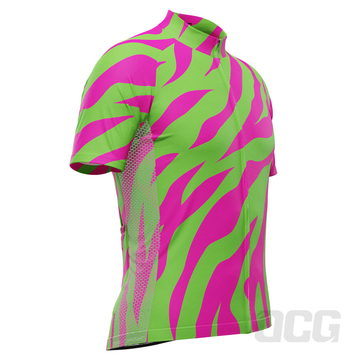 Men's Echo Pulse Tiger Print Short Sleeve Cycling Jersey