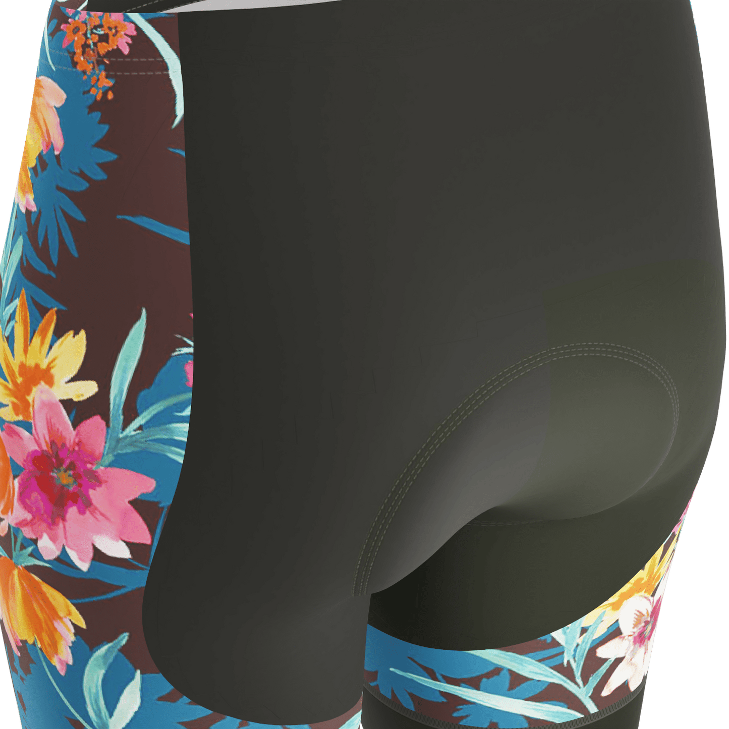 Women's Tropical Bloom Gel Padded Cycling Shorts