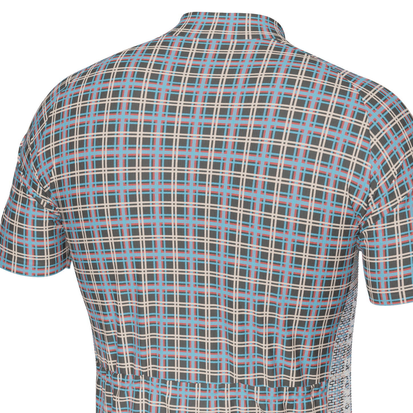 Men's Plaid Checkered Short Sleeve 2 Piece Cycling Kit