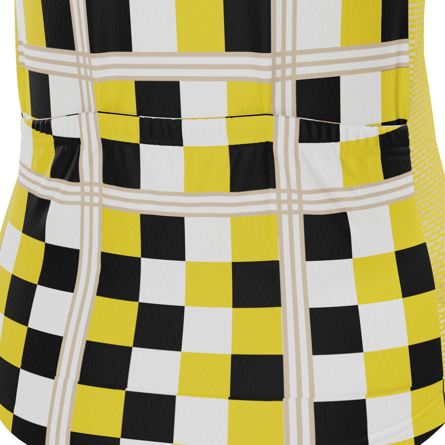 Women's Checkered Plaid Short Sleeve Cycling Jersey