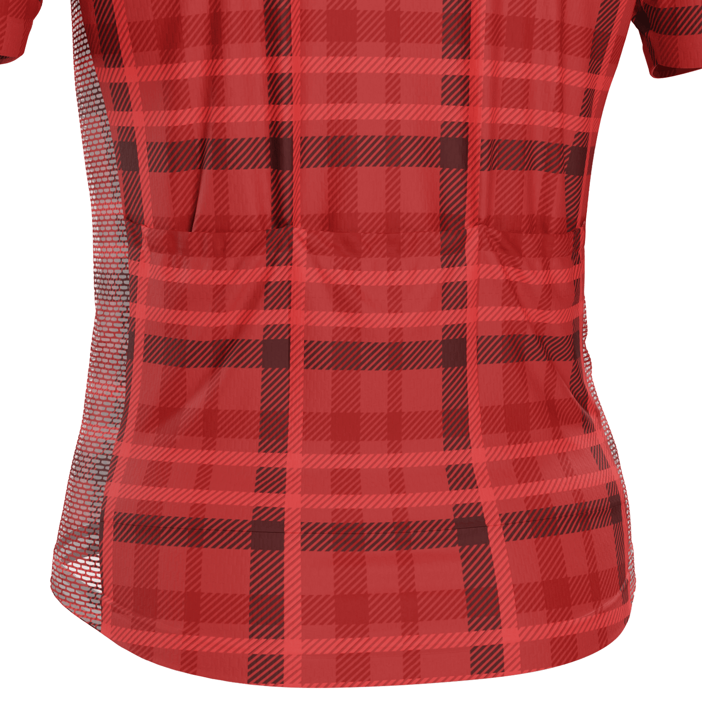 Men's Plaid Tartan Pattern Short Sleeve Cycling Jersey