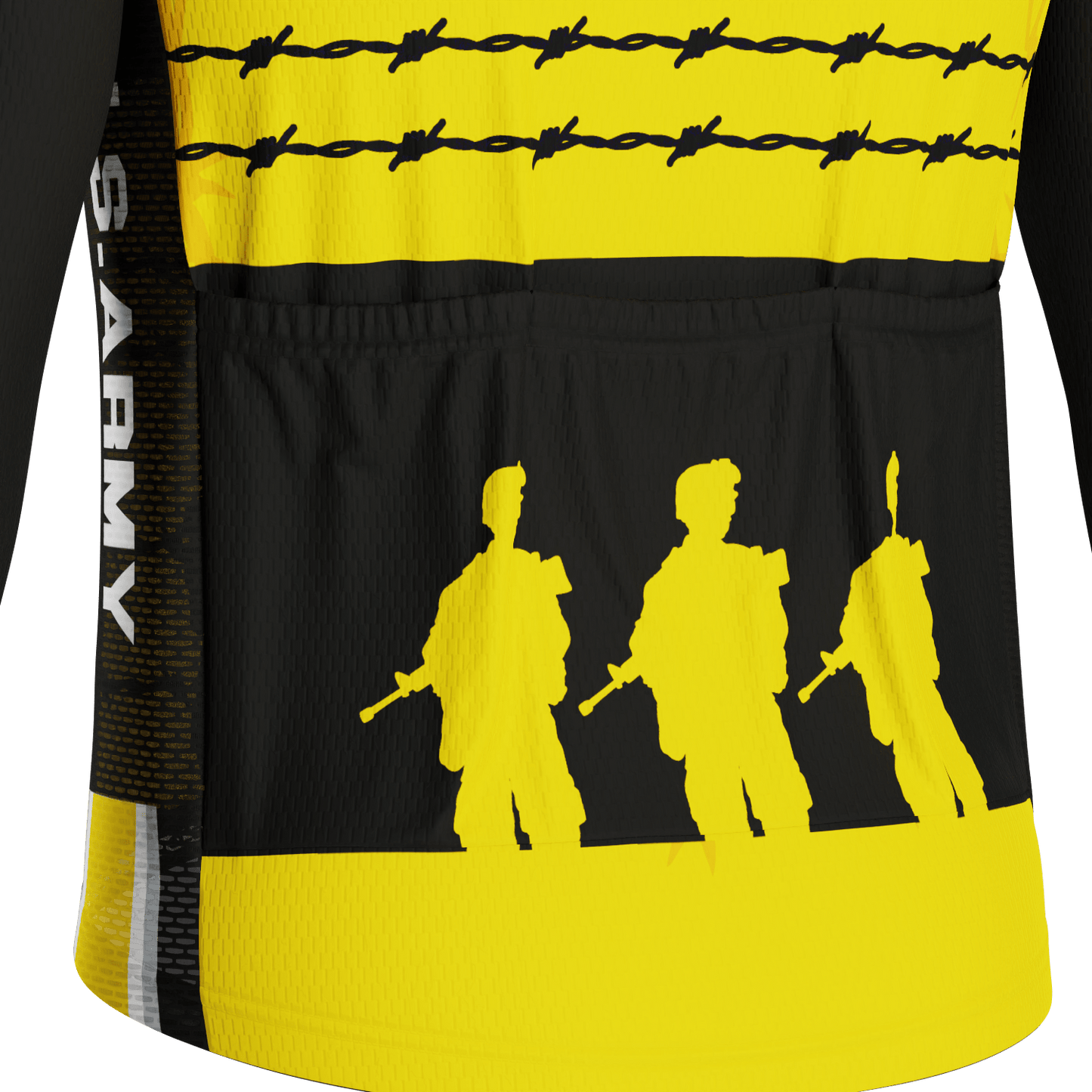 Men's USAF Army Troops Barbed Wire Long Sleeve Cycling Jersey