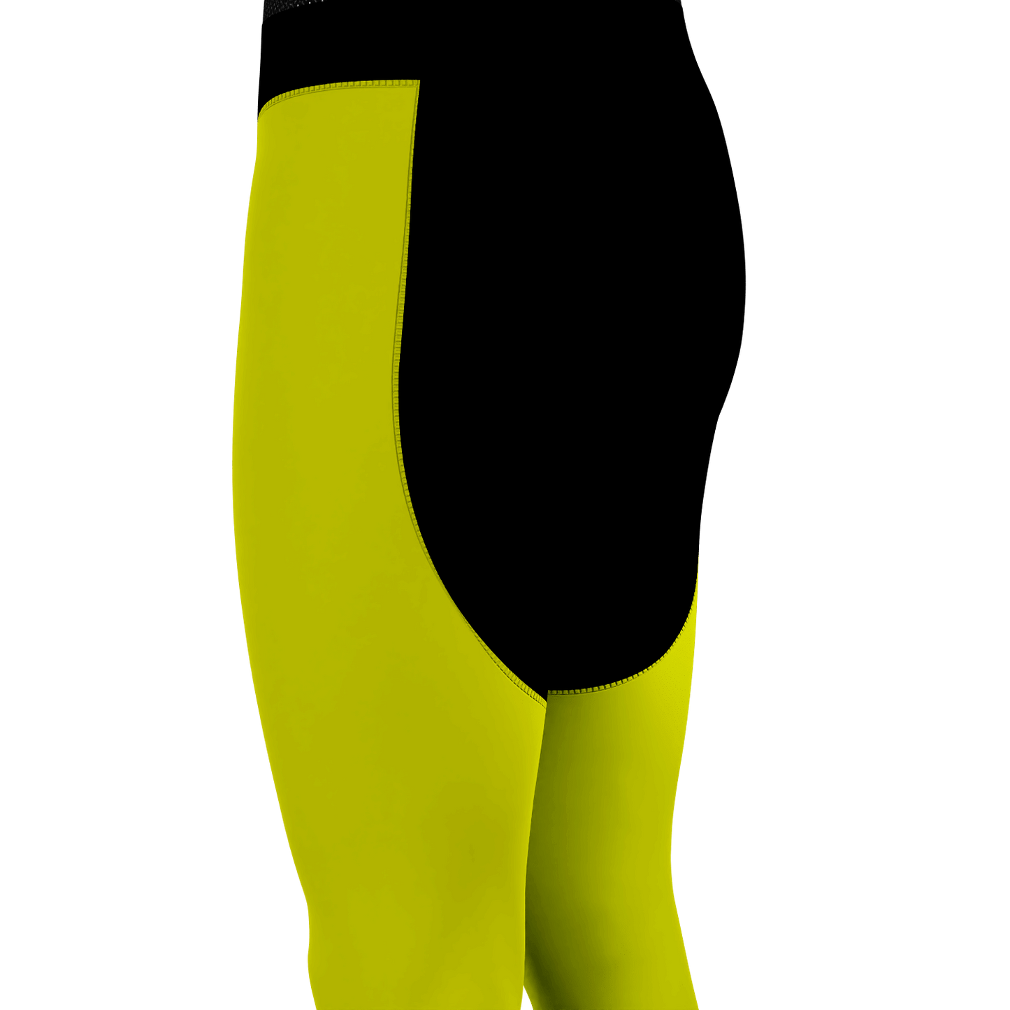 Men's Basic Colors Neon Gel Padded Cycling Bib-Tights