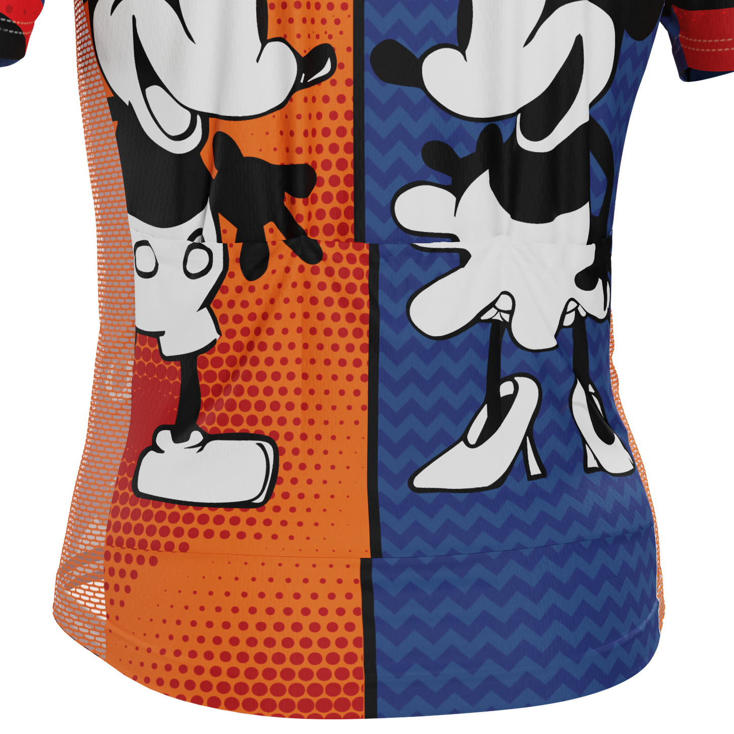 Men's Steamboat Willie Comic Vignettes Short Sleeve Cycling Jersey