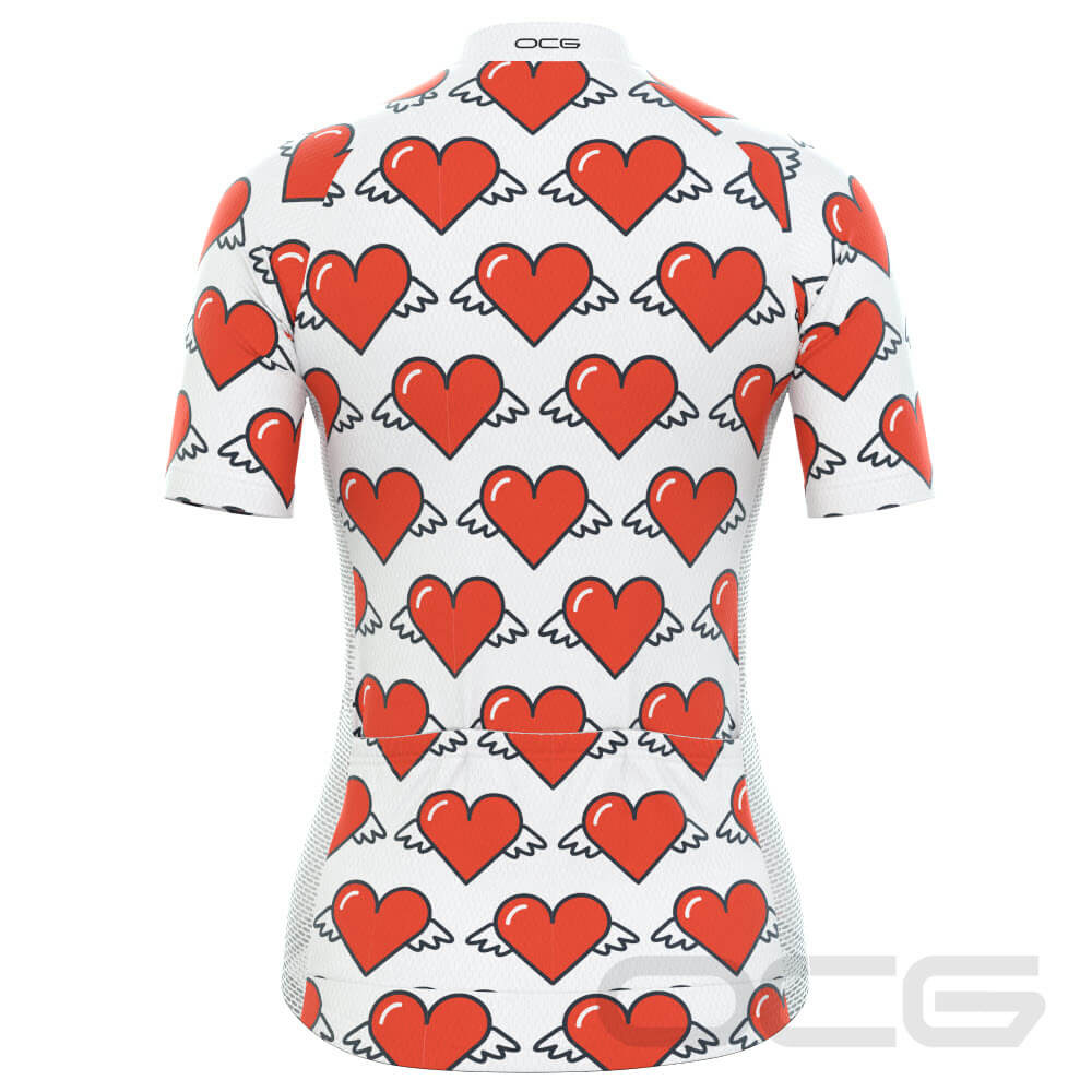 Women's Heart Angels Short Sleeve Cycling Jersey