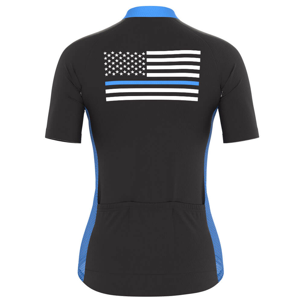 Women's Small American National Flag Short Sleeve Cycling Jersey