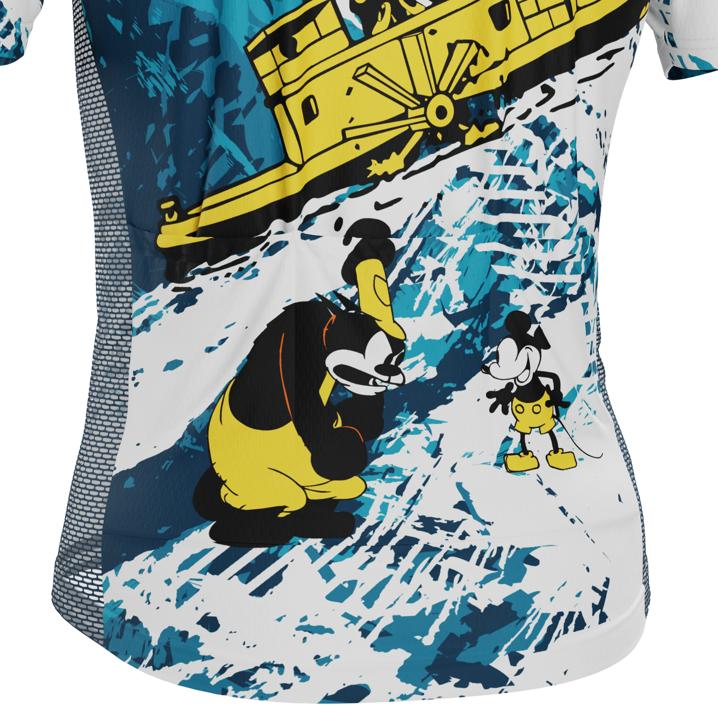 Men's Steamboat Willie in The Sea Short Sleeve Cycling Jersey