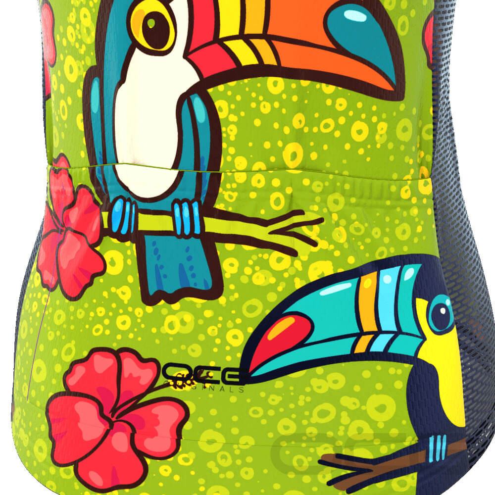 Women's Tucan Hibiscus Short Sleeve Cycling Jersey