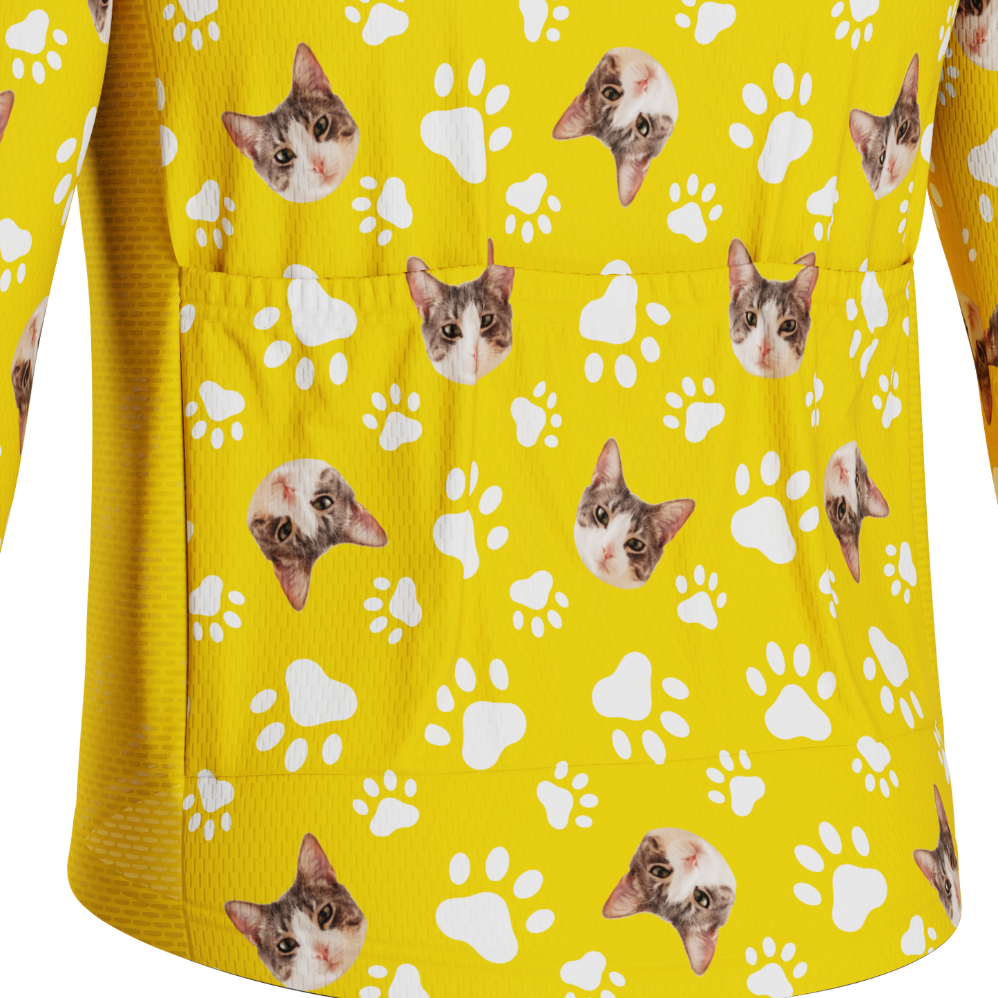 Men's Custom Pet Paws Design Personalized Long-Sleeve Cycling Jersey