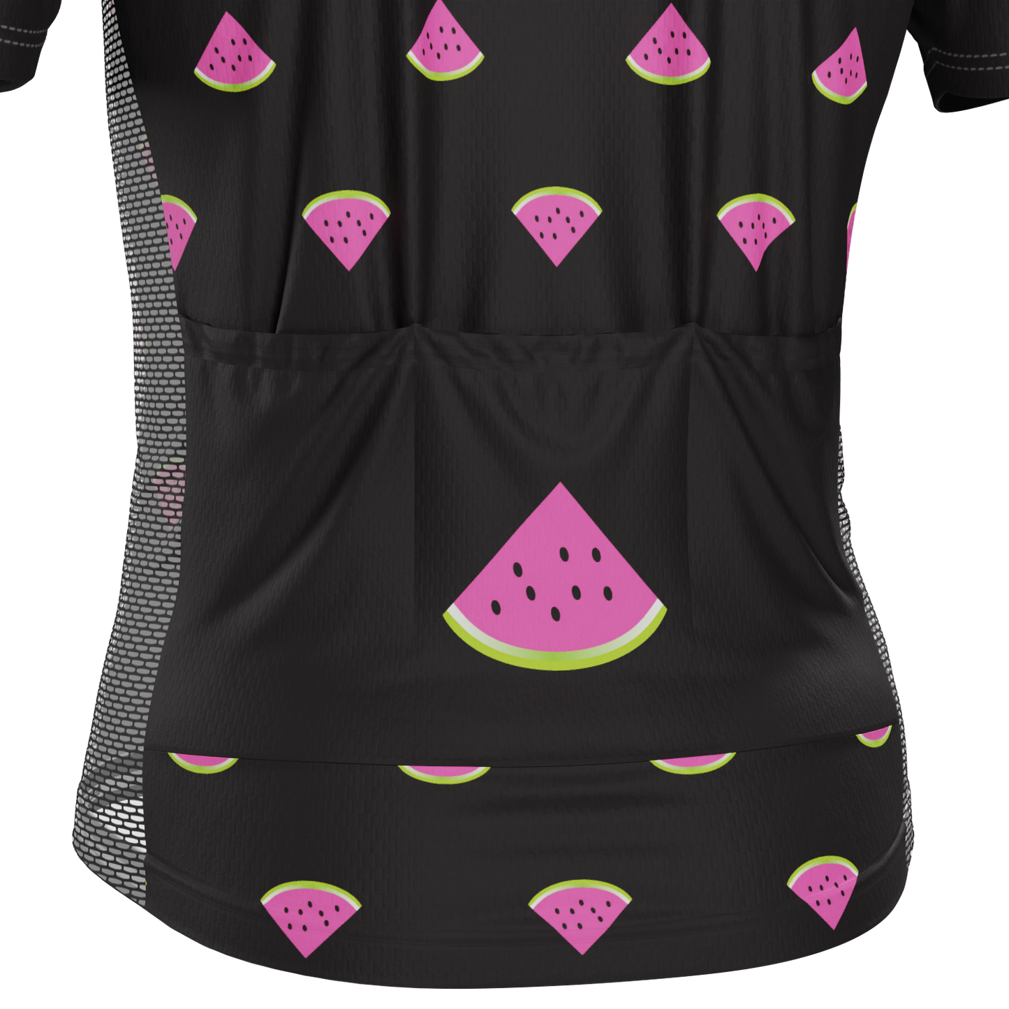 Men's Watermelon Black Short Sleeve Cycling Jersey