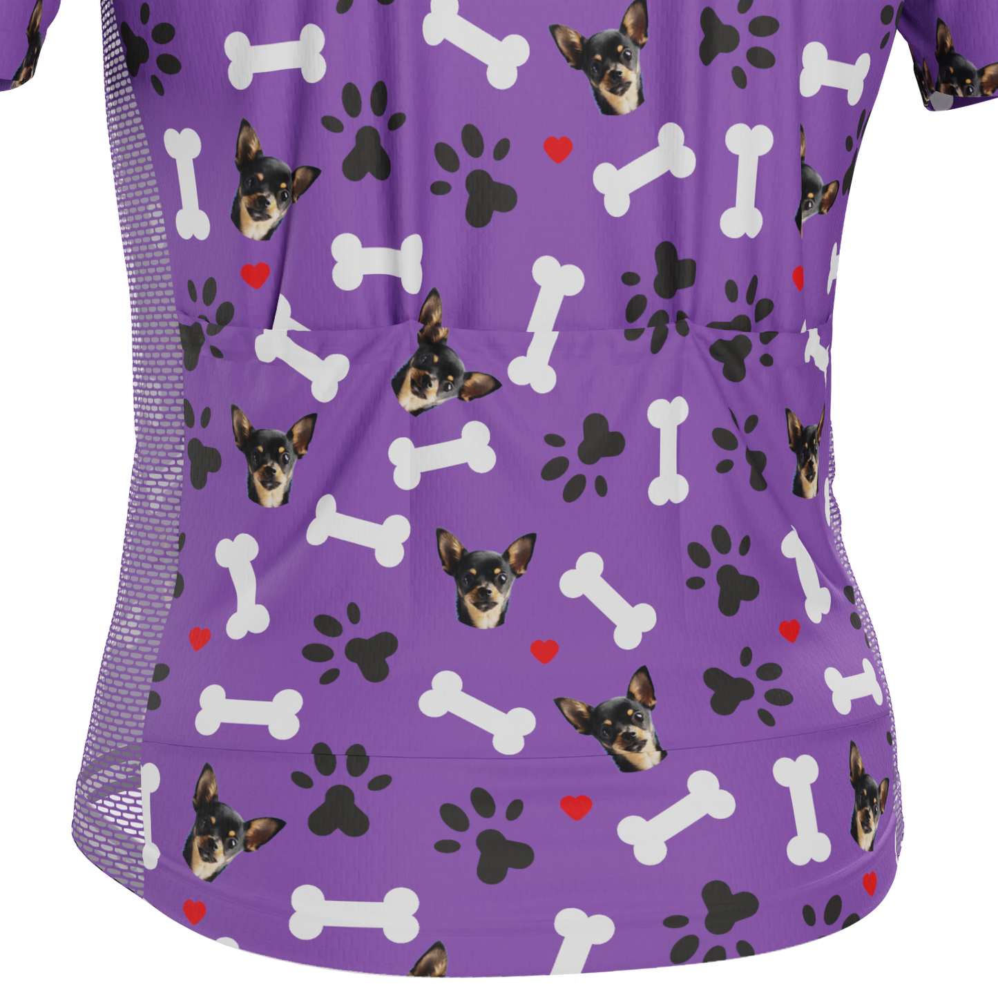 Men's Custom Pet Bones Design Personalized Short-Sleeve Cycling Jersey