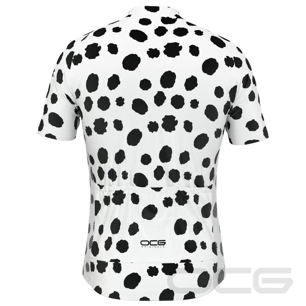 Men's Dalmatian Dog Short Sleeve Cycling Jersey