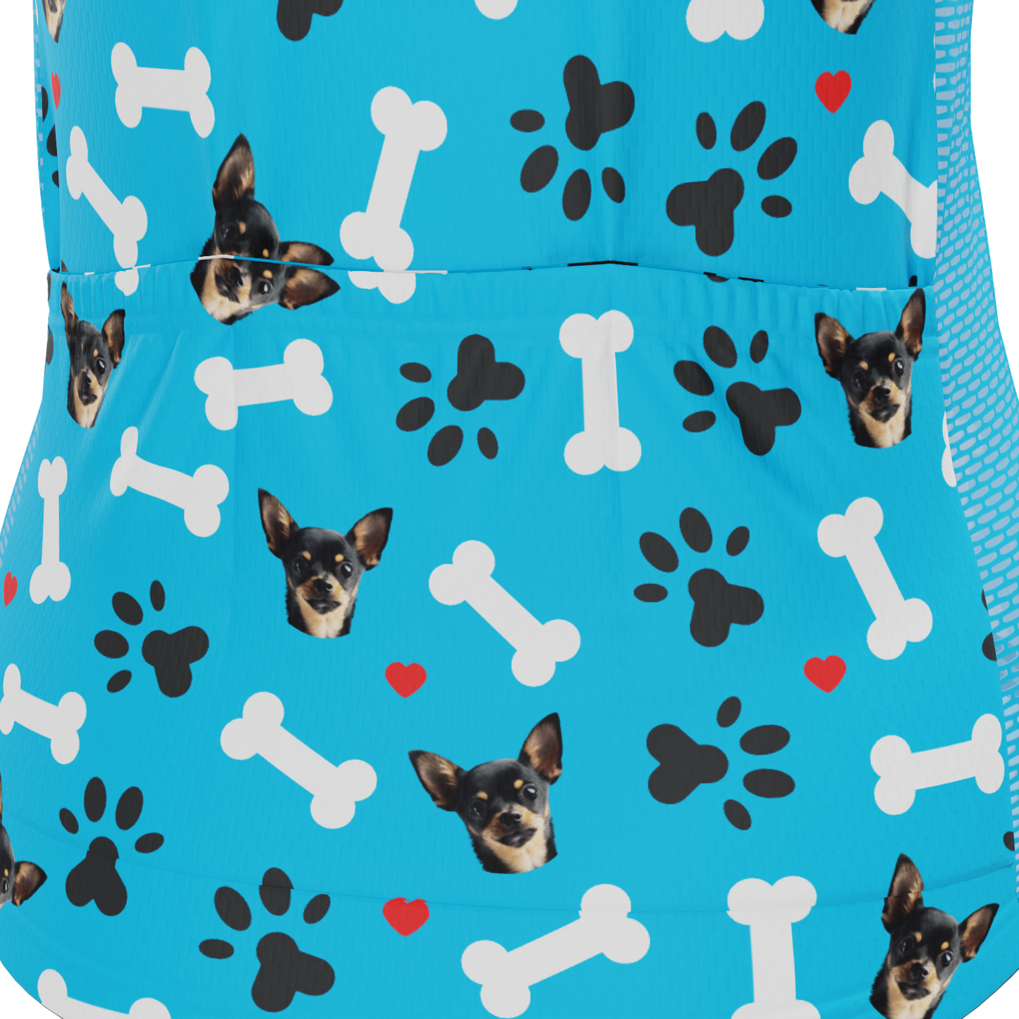 Women's Custom Pet Bones Design Personalized Short Sleeve Cycling Jersey