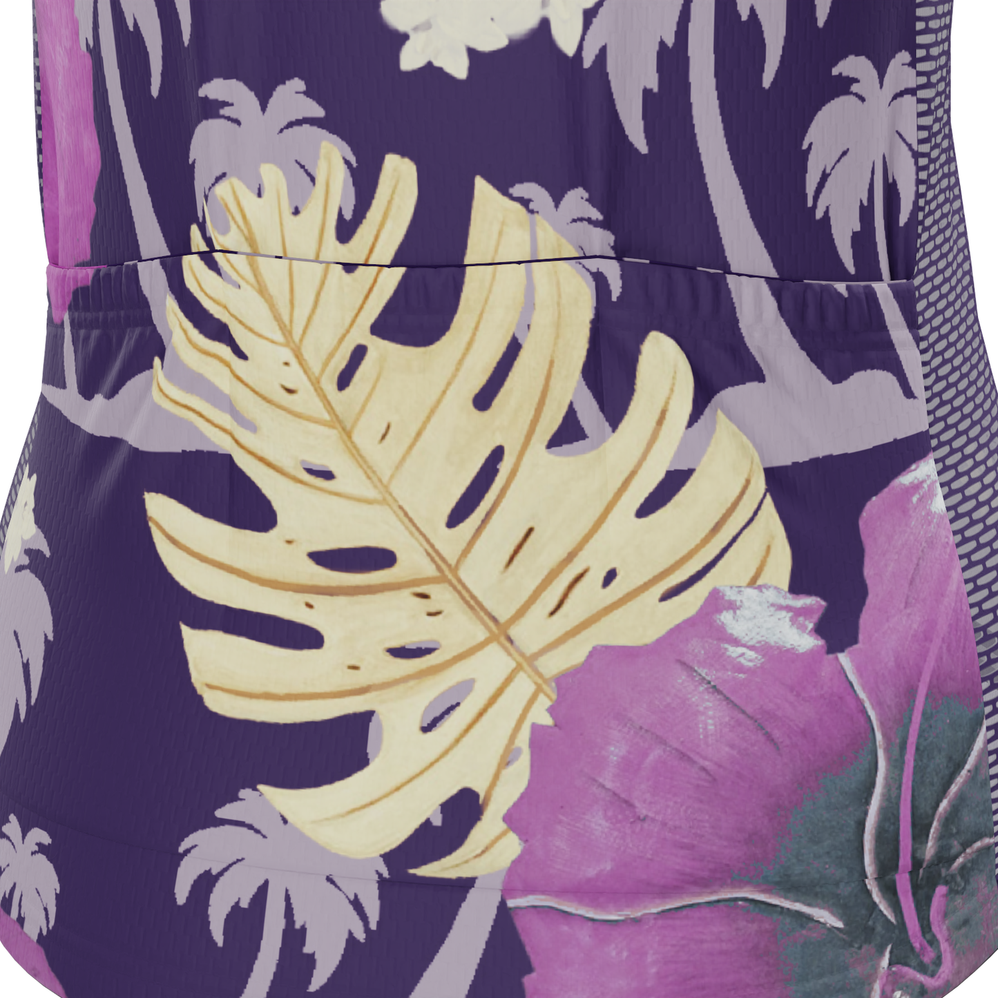 Women's Palmtree Leaves Short Sleeve Cycling Jersey