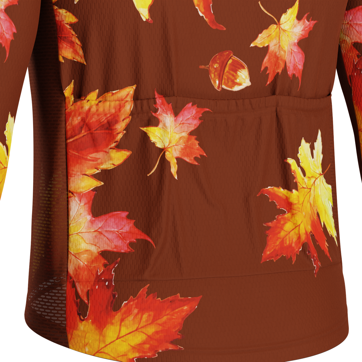 Men's Autumn Acorns Long Sleeve Cycling Jersey