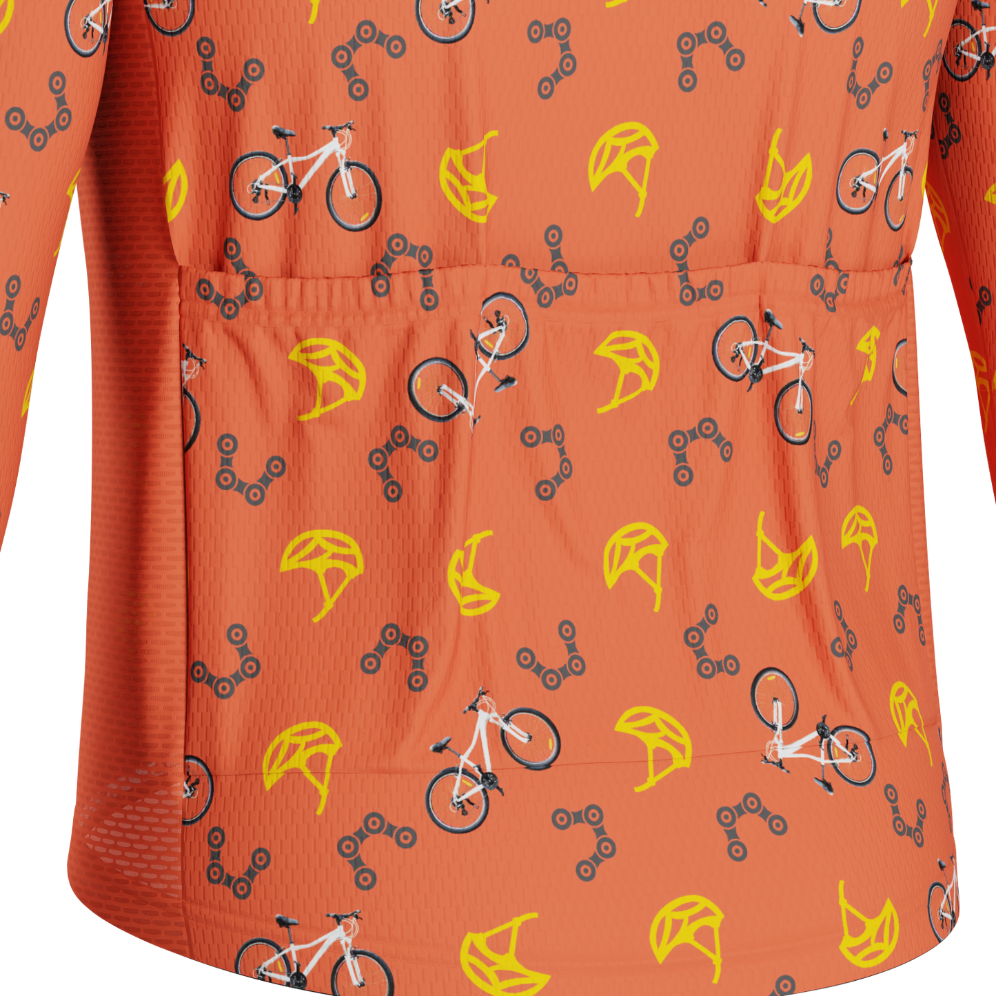 Men's Custom Bike & Helmets Design Personalized Long Sleeve Cycling Jersey