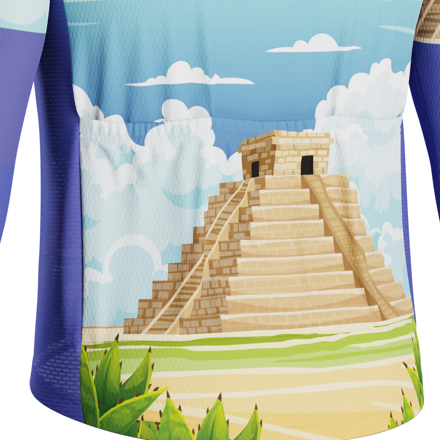 Men's Around The World - Chichen Itza Long Sleeve Cycling Jersey