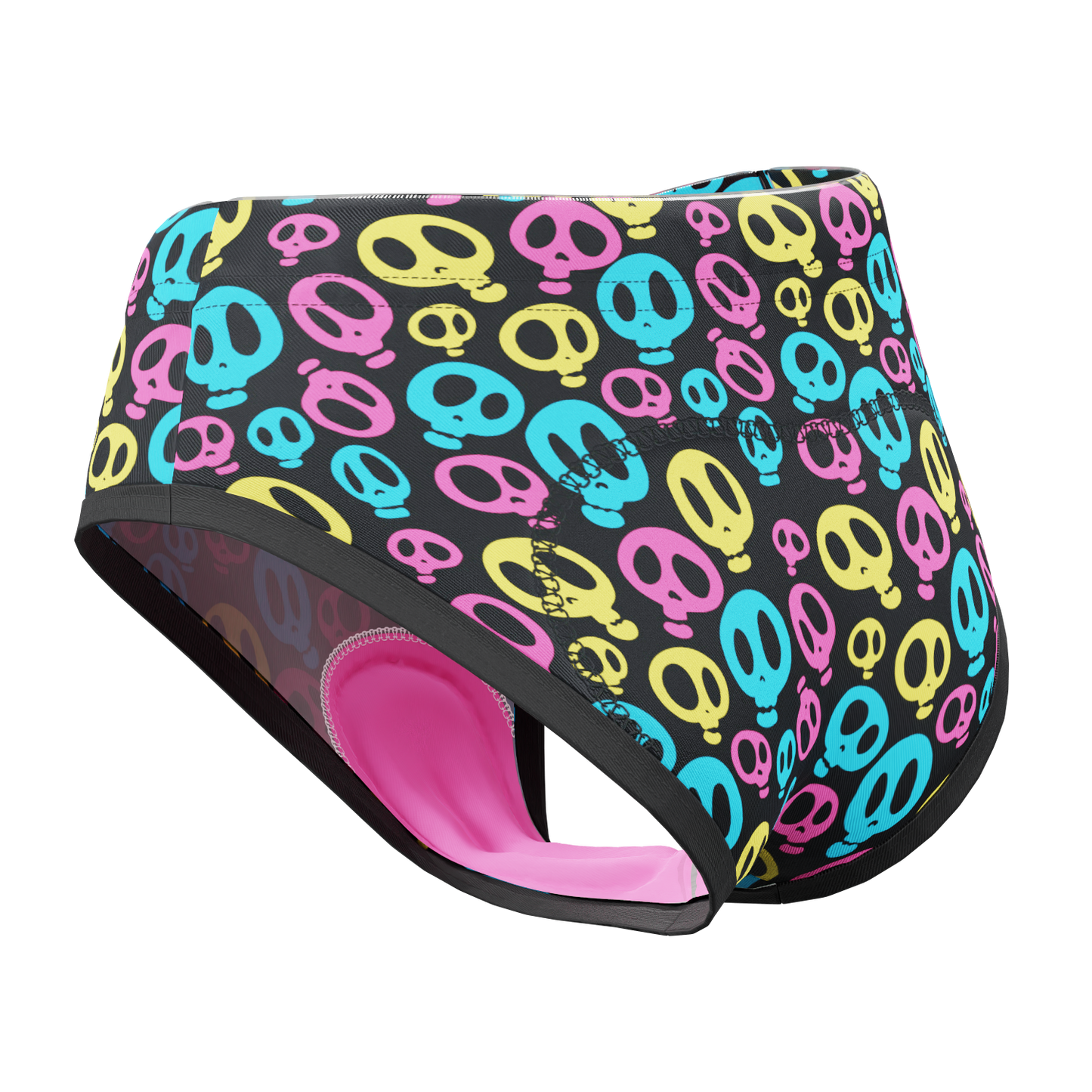 Women's Skulls Gel Padded Cycling Underwear-Briefs