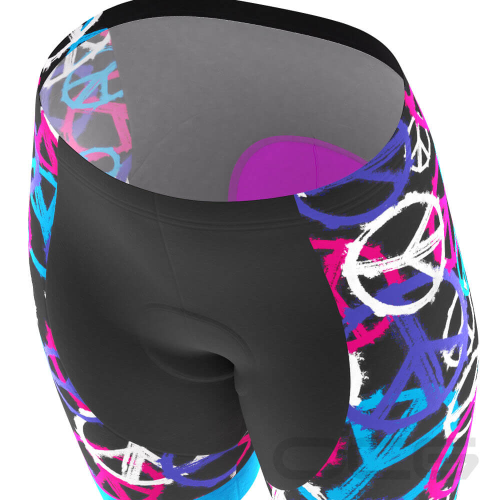 Women's Peace and Love Gel Padded Cycling Shorts