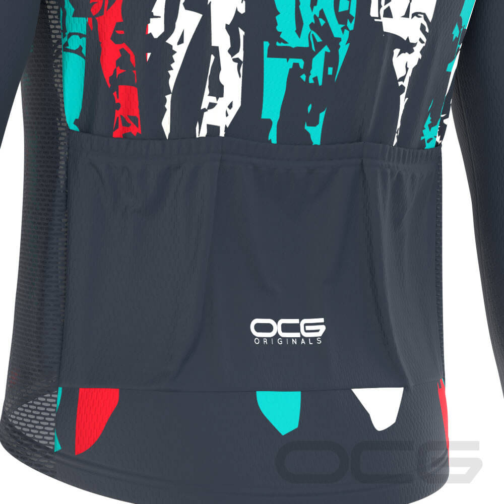 Men's Velo Abstract Long Sleeve Cycling Jersey