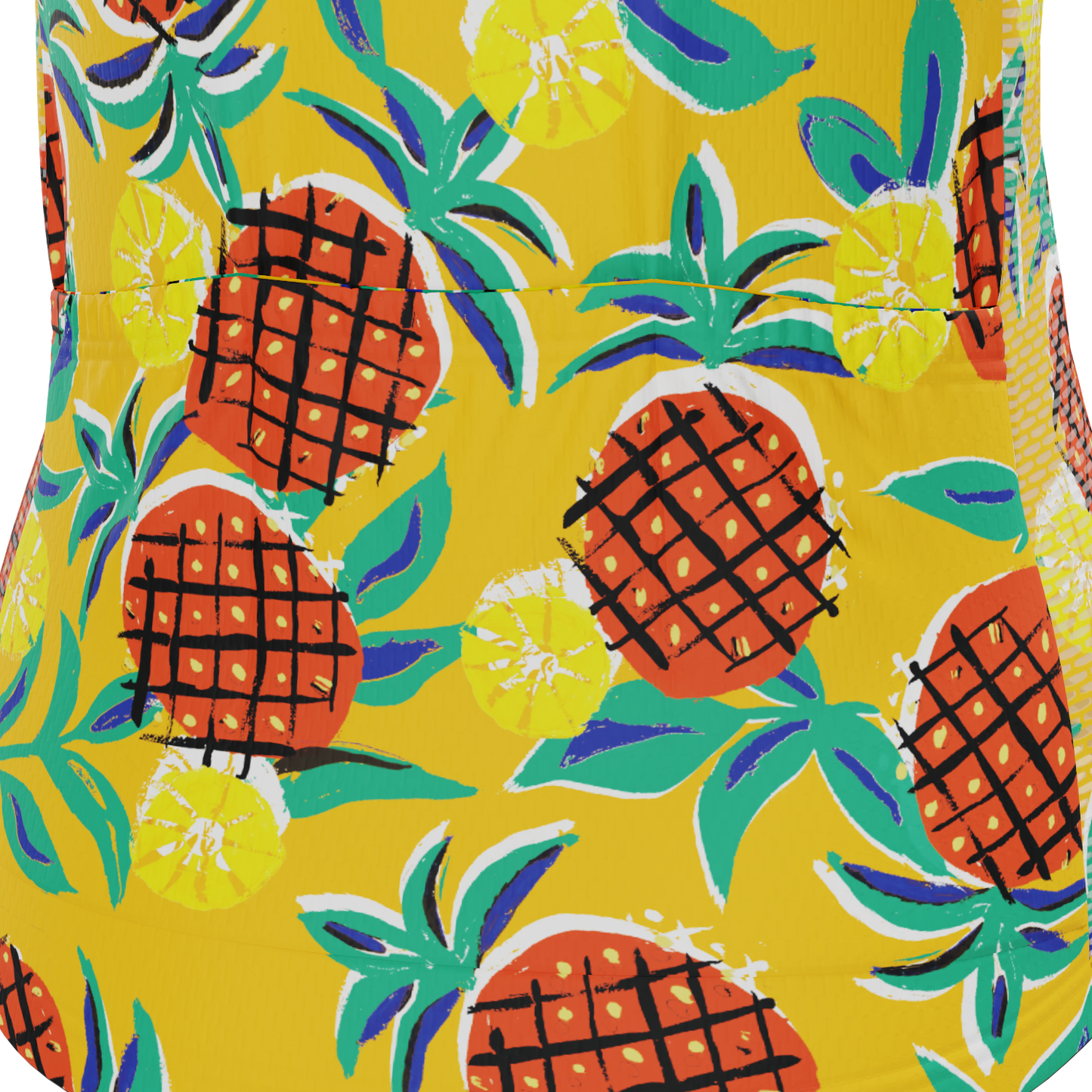 Women's Pineapple Fun Short Sleeve Cycling Jersey