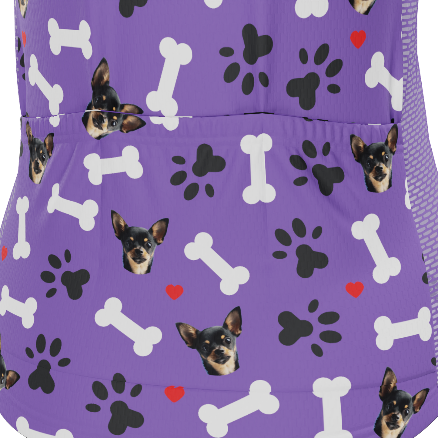 Women's Custom Pet Bones Design Personalized Short Sleeve Cycling Jersey