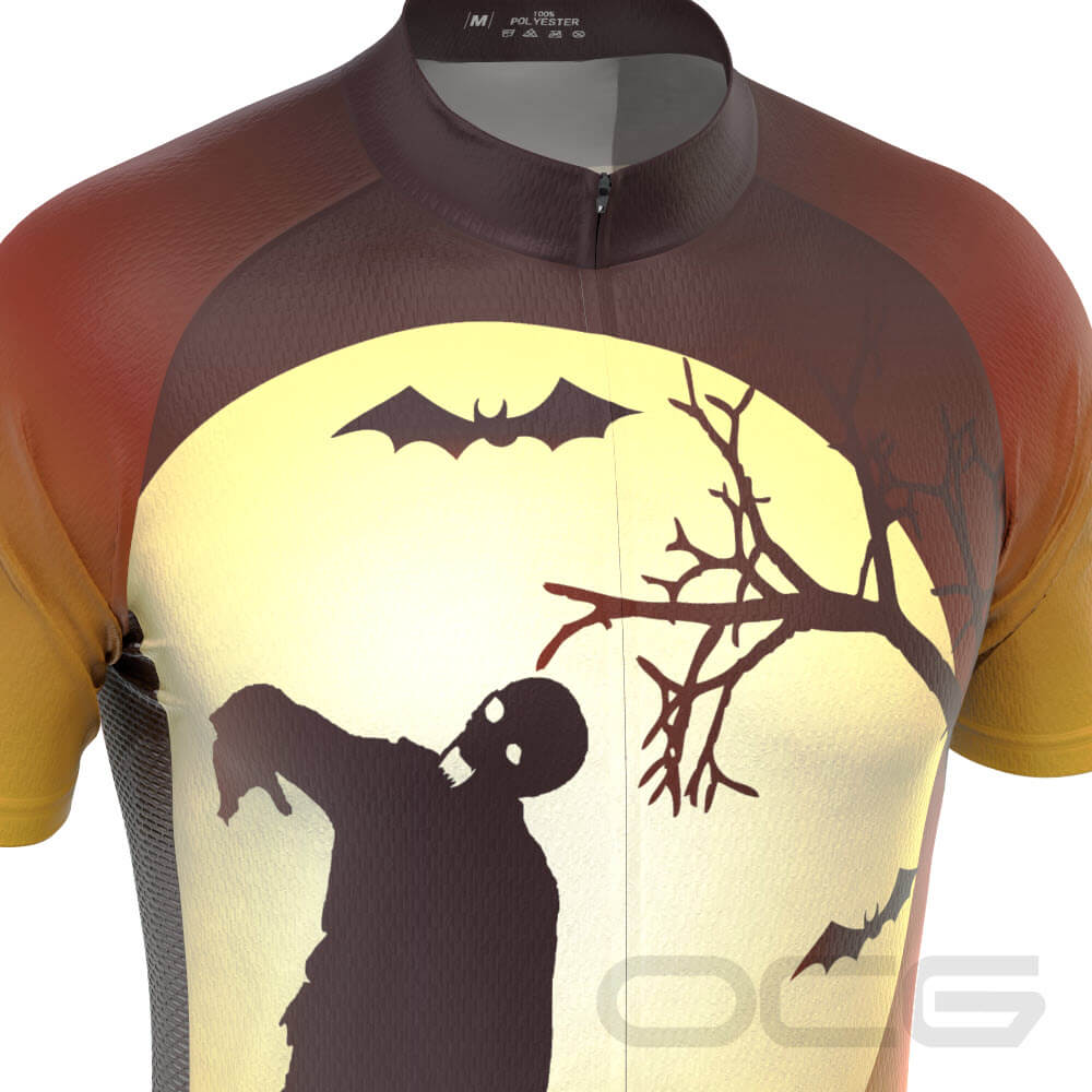 Men's Zombie Graveyard Short Sleeve Cycling Jersey