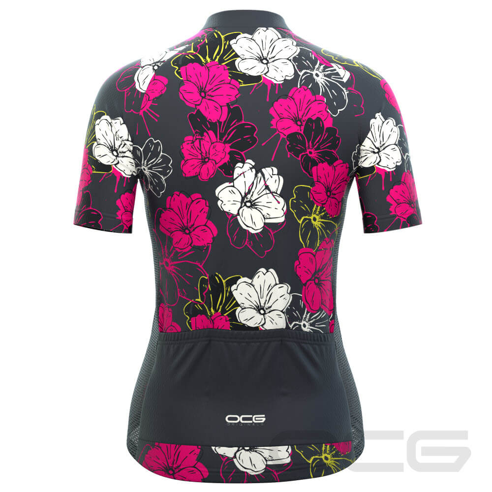 Women's Floral Frenzy Short Sleeve Cycling Jersey
