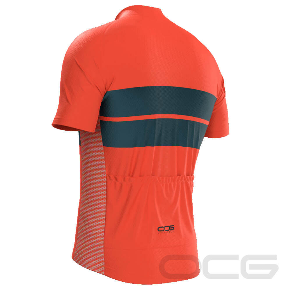 Men's Retro Two-Stripe Short Sleeve Cycling Jersey