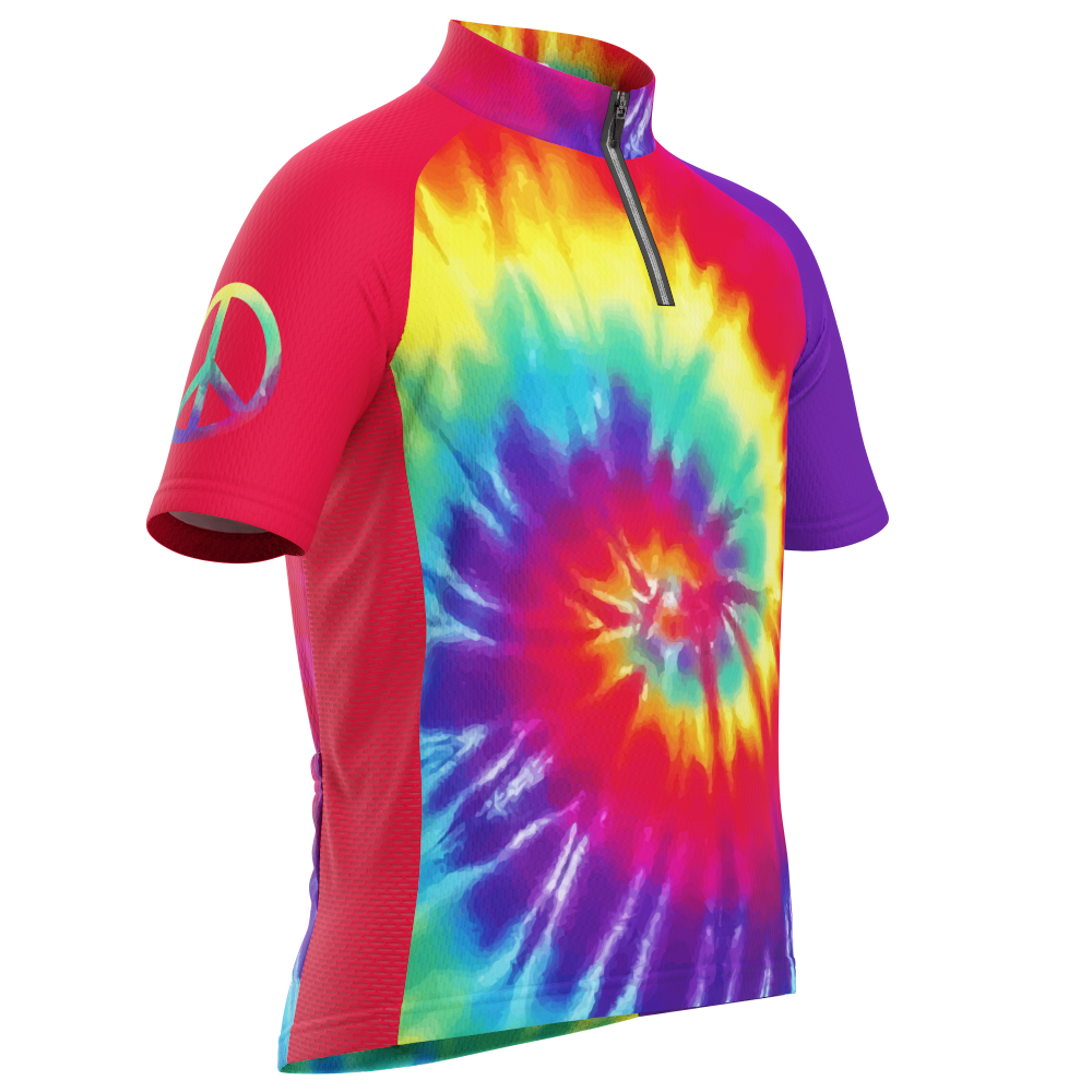 Kid's Tie Dye Short Sleeve Cycling Jersey