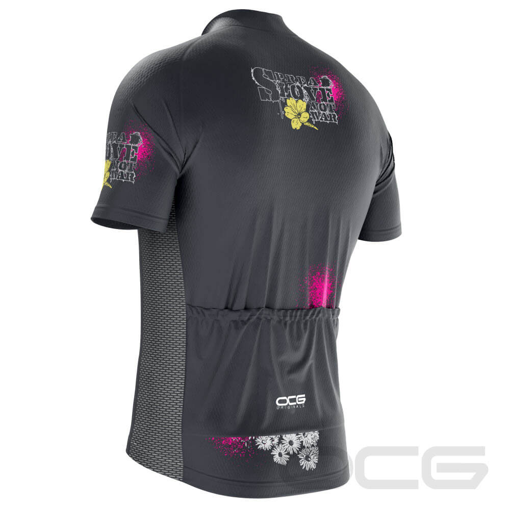 Men's Spread Love Not War Short Sleeve Cycling Jersey