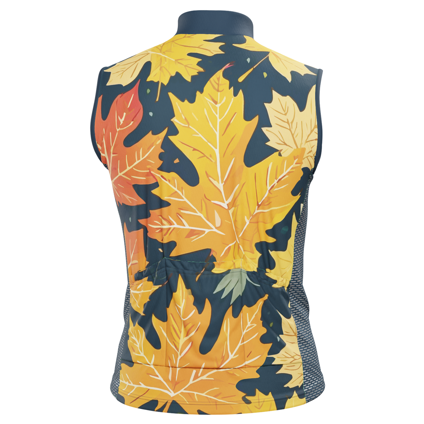 Men's Leaves in the Fall Sleeveless Tech Cycling Jersey