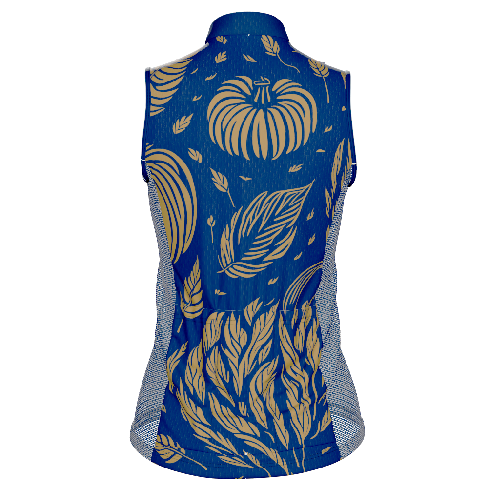 Women's Fall Pumpkins Sleeveless Tech Cycling Jersey