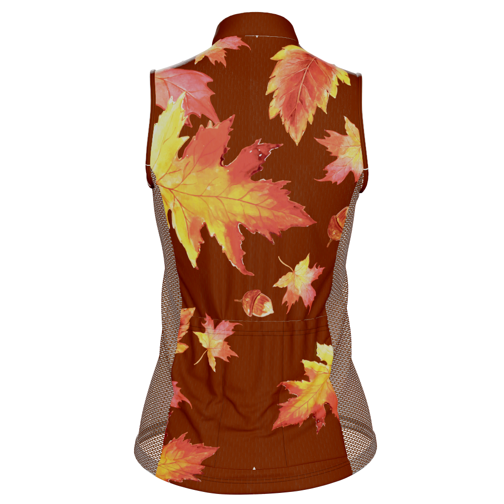 Women's Autumn Acorns Sleeveless Tech Cycling Jersey