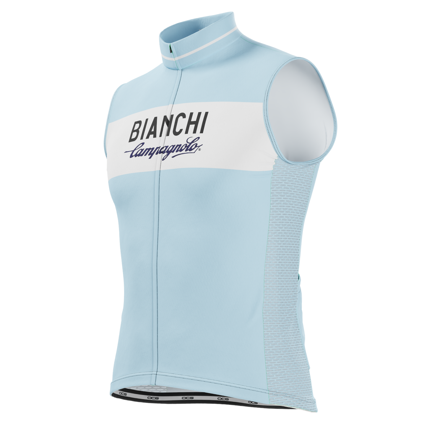 Men's Retro Bianchi Sleeveless Tech Cycling Jersey