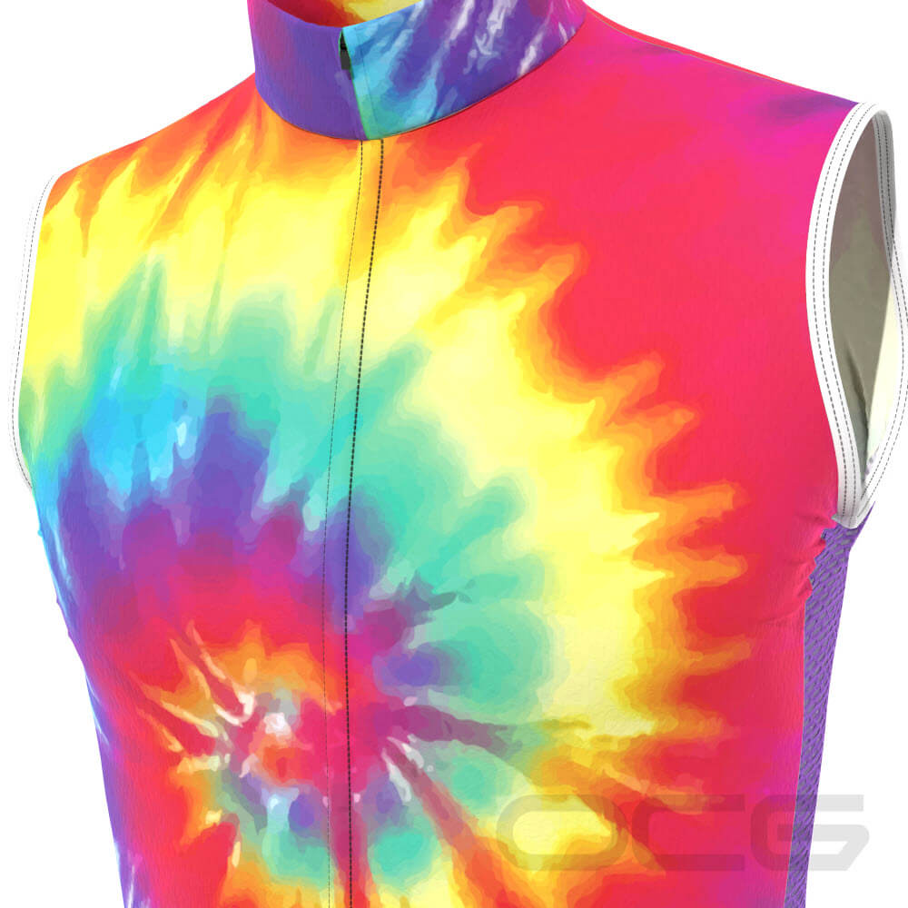 Men's Tie Dye Sleeveless Tech Cycling Jersey