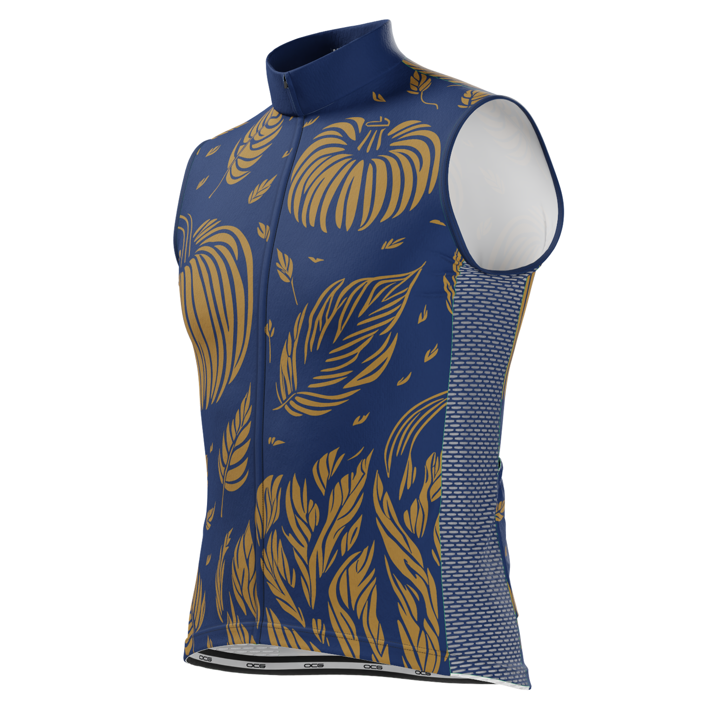Men's Fall Pumpkins Sleeveless Tech Cycling Jersey